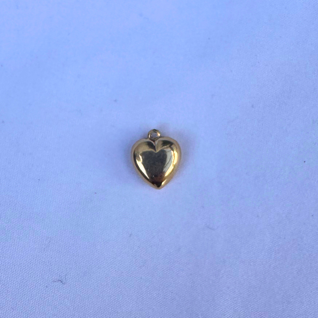 10k Gold Puffy Heart Charm