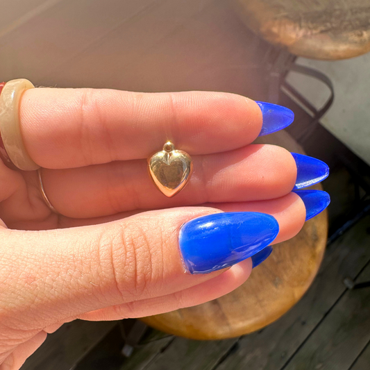 10k Gold Puffy Heart Charm