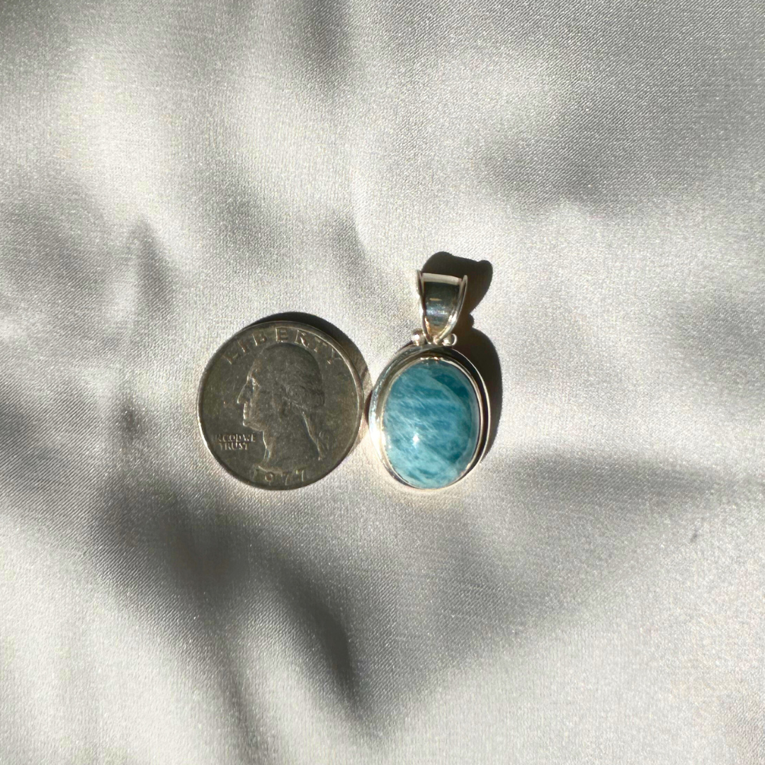 Aquamarine & Sterling Silver Pendant