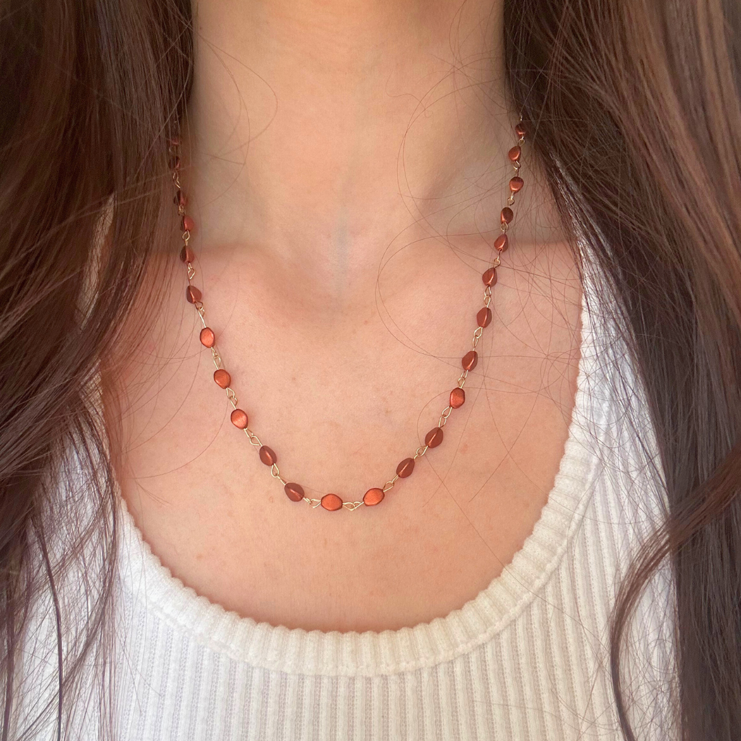 Matte Copper Necklace