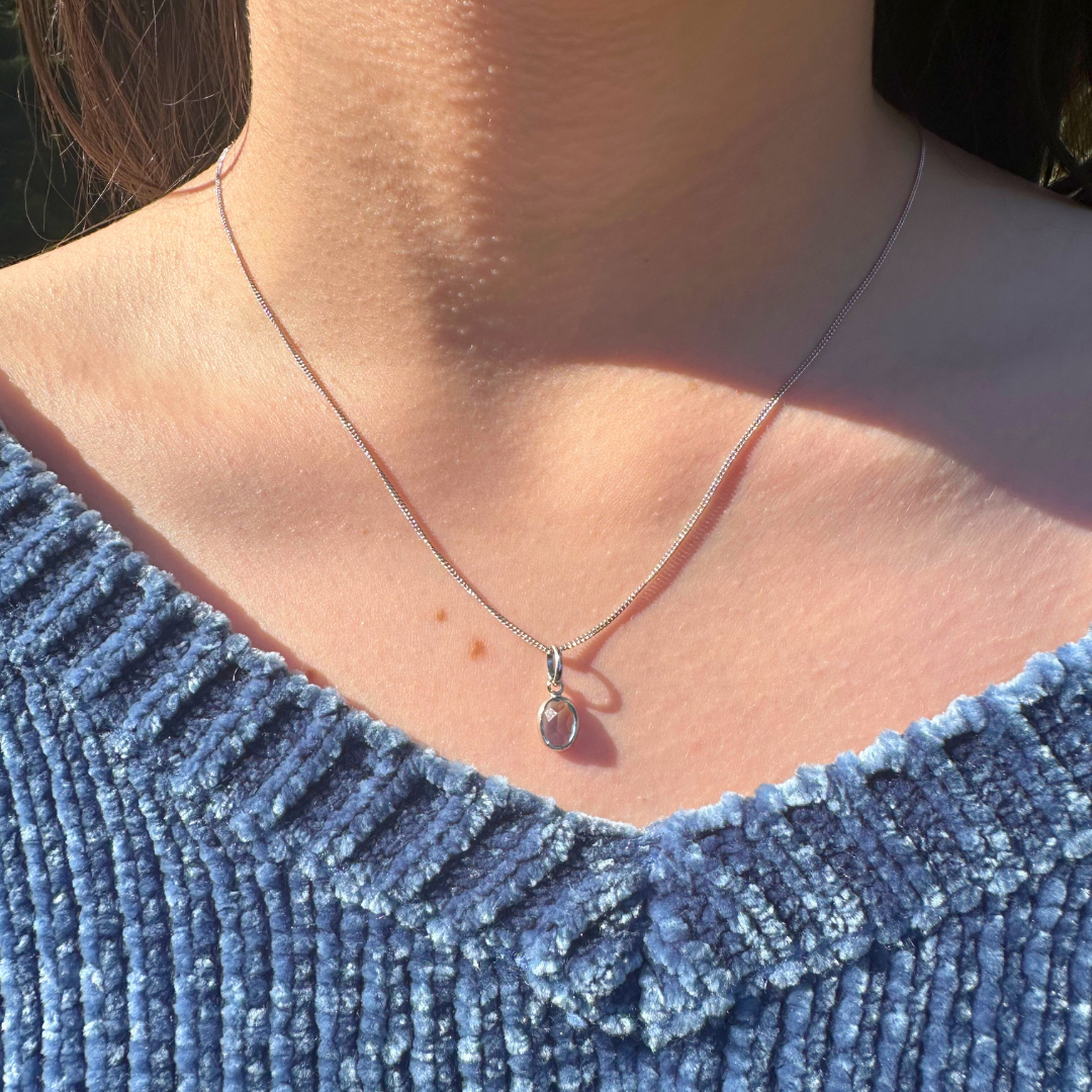 Feeling Blue Sterling Silver Necklace & Earring Set