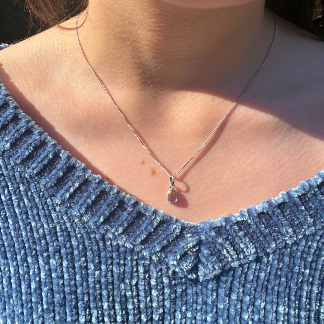 Feeling Blue Sterling Silver Necklace & Earring Set